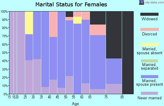 Zip code 01951 marital status for females