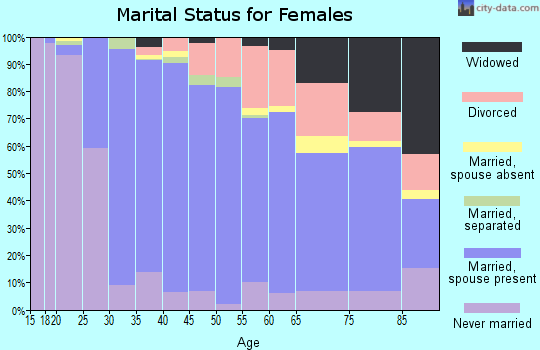 Zip code 02038 marital status for females