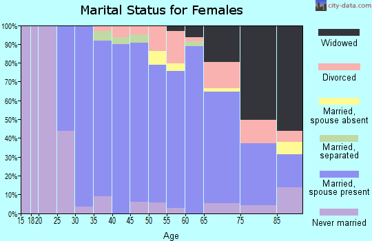 Zip code 02061 marital status for females