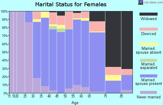 Zip code 02067 marital status for females