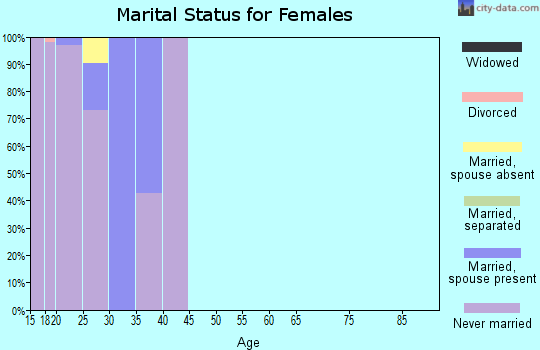 Zip code 02163 marital status for females