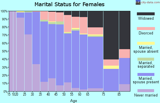 Zip code 03079 marital status for females