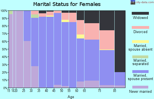 Zip code 03087 marital status for females