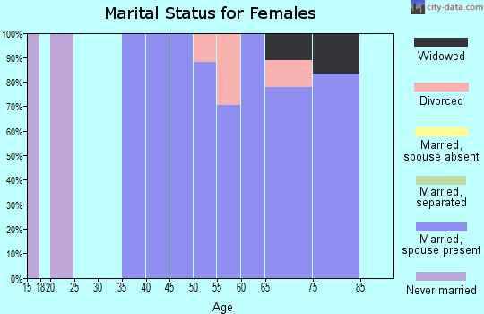 Zip code 03215 marital status for females
