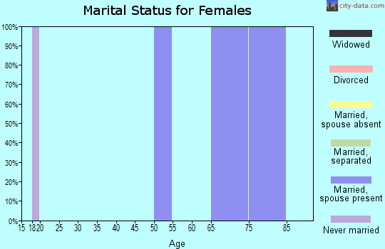 Zip code 03233 marital status for females