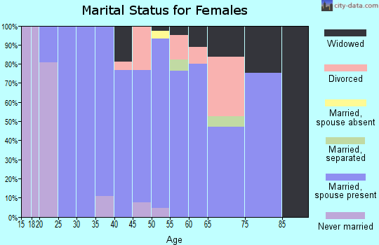 Zip code 03261 marital status for females