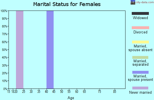Zip code 03291 marital status for females