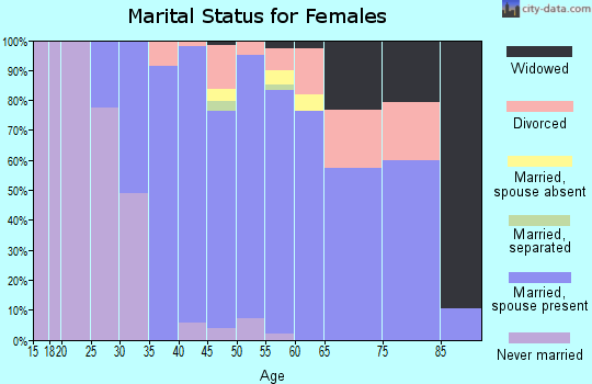 Zip code 03304 marital status for females