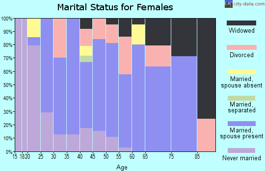 Zip code 03307 marital status for females