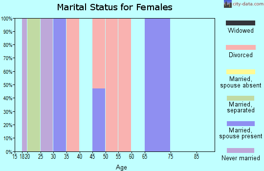 Zip code 03441 marital status for females