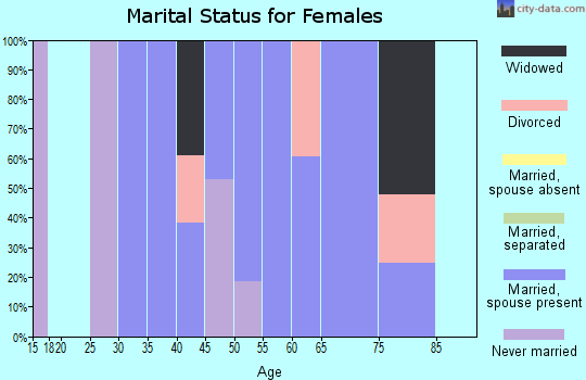 Zip code 03466 marital status for females