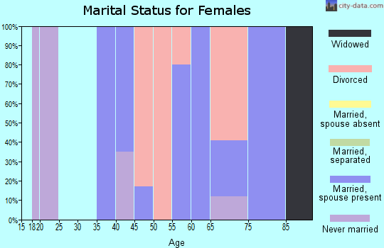 Zip code 03845 marital status for females