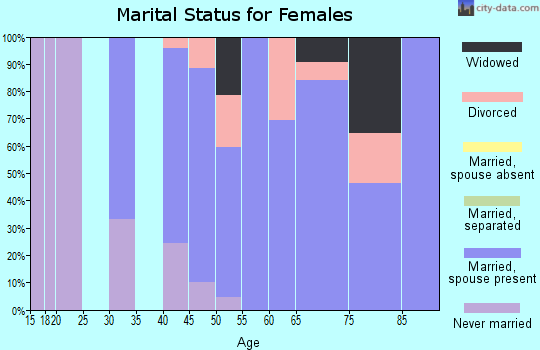 Zip code 03846 marital status for females