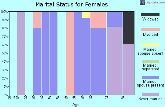 Zip code 03853 marital status for females