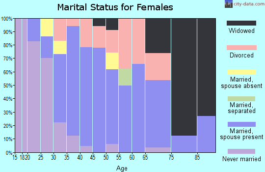 Zip code 03858 marital status for females