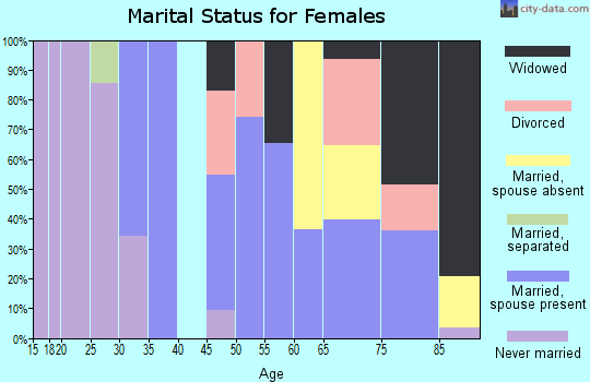 Zip code 03860 marital status for females