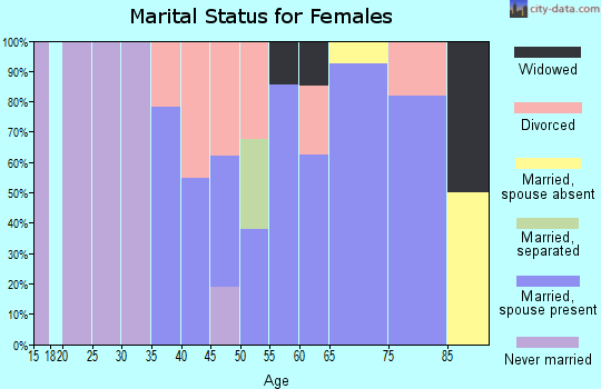 Zip code 03875 marital status for females