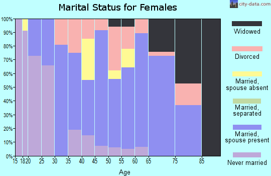 Zip code 03882 marital status for females