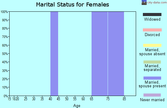 Zip code 03883 marital status for females
