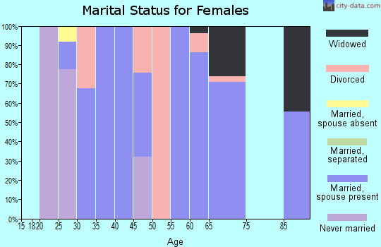 Zip code 03902 marital status for females