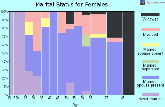 Zip code 04001 marital status for females