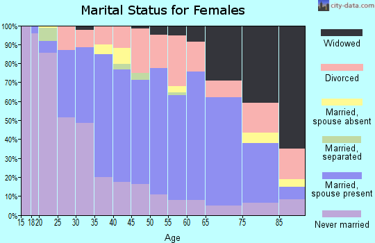 Zip code 04005 marital status for females