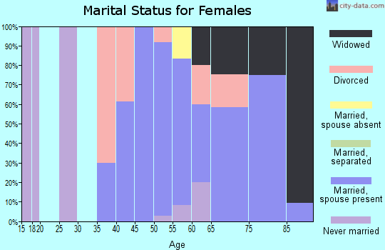 Zip code 04017 marital status for females