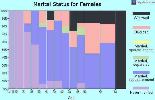 Zip code 04029 marital status for females
