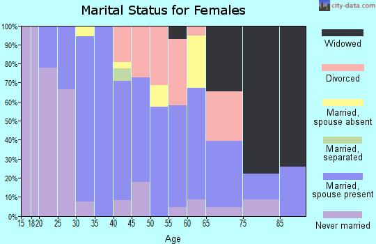 Zip code 04069 marital status for females