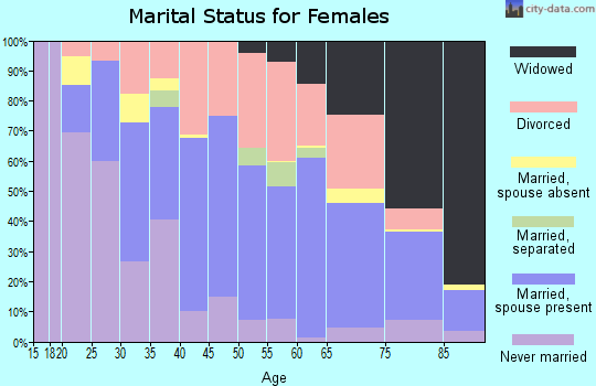 Zip code 04092 marital status for females
