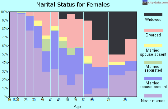 Zip code 04101 marital status for females