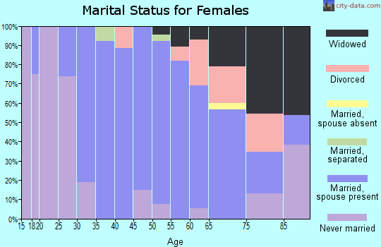 Zip code 04219 marital status for females