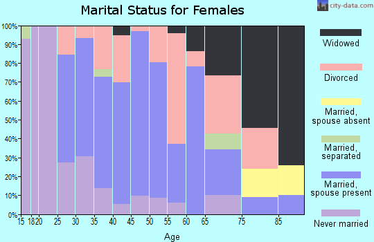 Zip code 04224 marital status for females