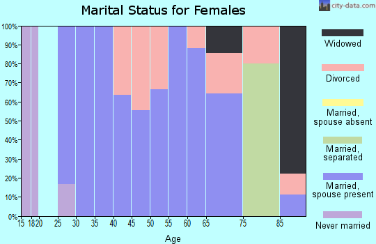 Zip code 04231 marital status for females
