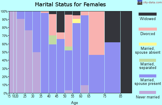 Zip code 04236 marital status for females