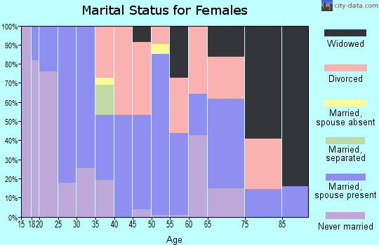 Zip code 04254 marital status for females