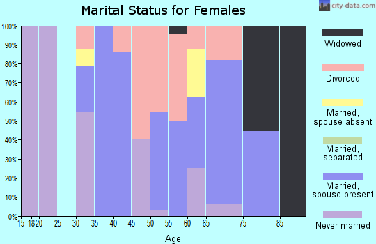 Zip code 04261 marital status for females