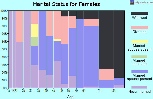 Zip code 04268 marital status for females
