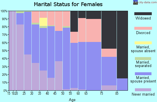 Zip code 04280 marital status for females
