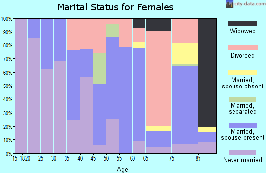 Zip code 04281 marital status for females