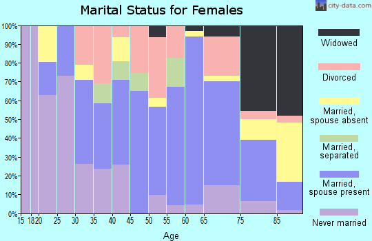 Zip code 04289 marital status for females
