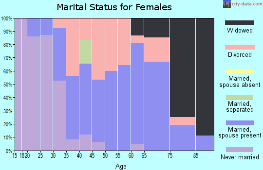 Zip code 04294 marital status for females