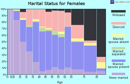 Zip code 04330 marital status for females