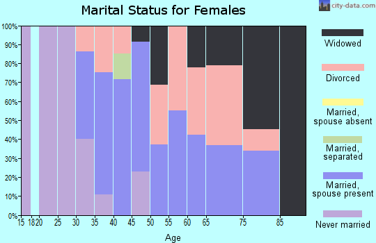 Zip code 04344 marital status for females