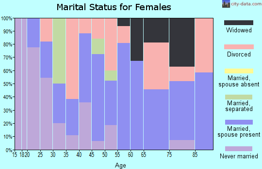 Zip code 04346 marital status for females