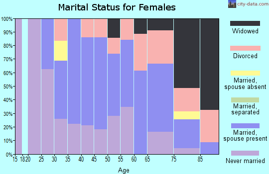 Zip code 04347 marital status for females