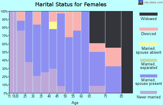 Zip code 04352 marital status for females