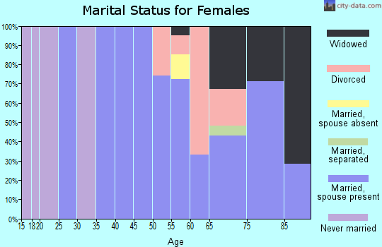 Zip code 04360 marital status for females