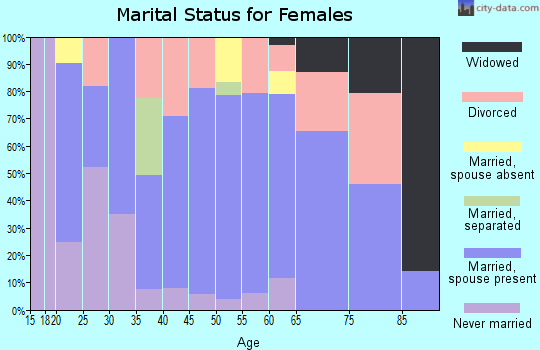 Zip code 04419 marital status for females
