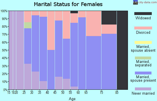 Zip code 04434 marital status for females